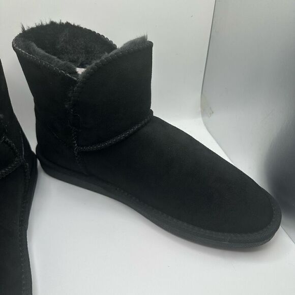 CUSHIONAIRE Cozy Boot 9.5 BLACK NEW - Picture 6 of 7